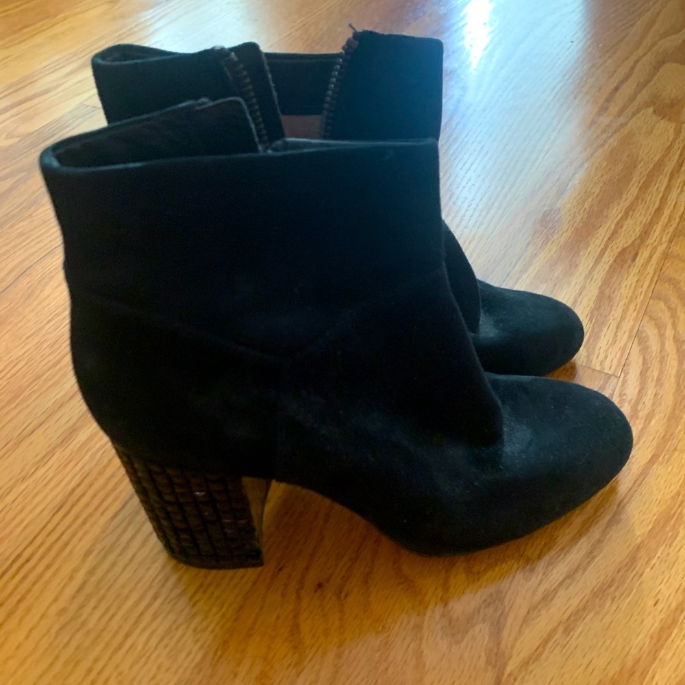 Michael Kors Suede Glitter Heel Booties